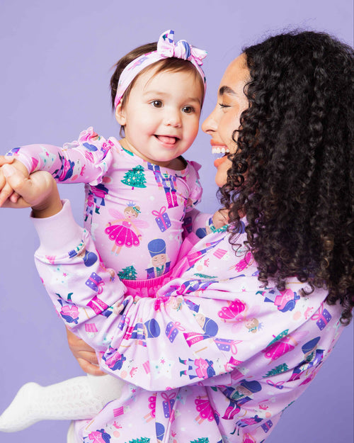 Baby Kids Bamboo Pajamas — Nutty or Nice Headwrap — Image 5
