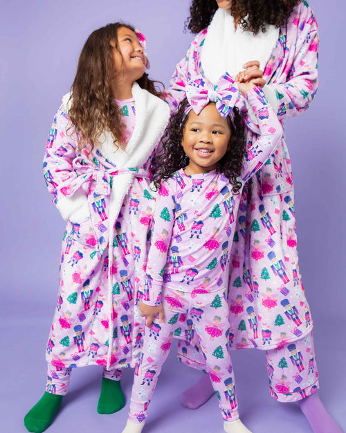 Baby Kids Bamboo Pajamas — Nutty or Nice Kids Plush Robe — Image 4