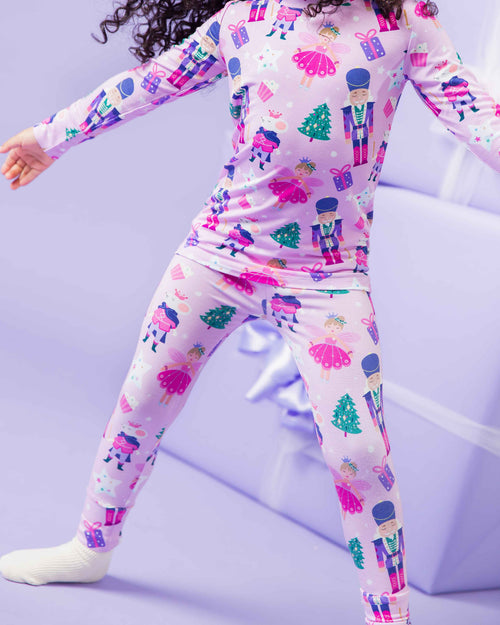 Baby Kids Bamboo Pajamas — Nutty or Nice Long Sleeve Pajama Set — Image 7