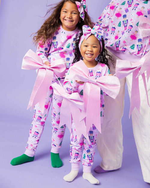 Baby Kids Bamboo Pajamas — Nutty or Nice Women's Relaxed Crew Neck Sweatshirt — Image 3