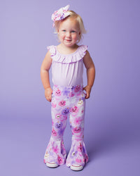 Baby Kids Bamboo Pajamas — Cute To Death Ruffle Sleeve Bodysuit & Bell Bottoms Set — Image 1