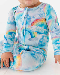 Baby Kids Bamboo Pajamas — On Cloud Shine Convertible Romper — Image 1