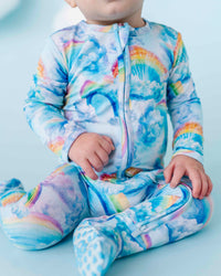 Baby Kids Bamboo Pajamas — On Cloud Shine Footie — Image 1
