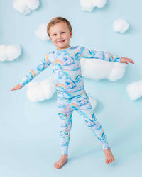 Baby Kids Bamboo Pajamas — On Cloud Shine Two-Piece Pajama Set — Image 1
