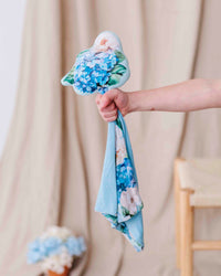 Baby Kids Bamboo Pajamas — Once in a Blue Bloom Lovey — Image 1