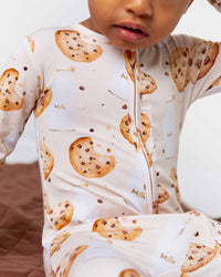 Baby Kids Bamboo Pajamas — One Smart Cookie Footie — Image 1