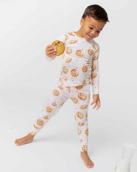 Baby Kids Bamboo Pajamas — One Smart Cookie Long Sleeve Pajama Set — Image 1