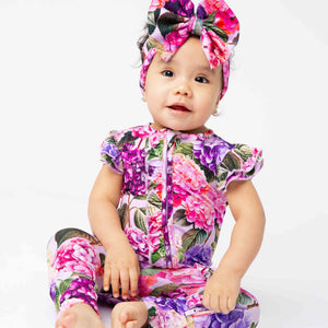 Baby Kids Bamboo Pajamas — Outta Your Rangea Cap Sleeve Romper — Image 1