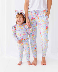 Baby Kids Bamboo Pajamas — Over the Rainbow Women's Pants — Image 1