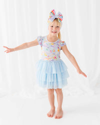 Baby Kids Bamboo Pajamas — Over the Rainbow Tulle Tutu Dress — Image 1