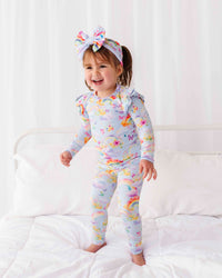 Baby Kids Bamboo Pajamas — Over the Rainbow Two-Piece Pajama Set — Image 1