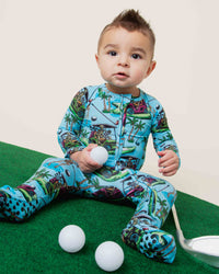 Baby Kids Bamboo Pajamas — Part-Tee Till You Drop Convertible Romper — Image 1