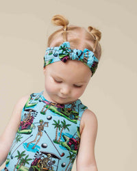 Baby Kids Bamboo Pajamas — Part-Tee Till You Drop Headwrap — Image 1
