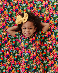Baby Kids Bamboo Pajamas — Parrot-ise Found Bum Bum Blanket — Image 1