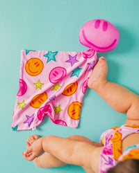 Baby Kids Bamboo Pajamas — Peachy Power Lovey — Image 1