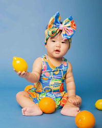 Baby Kids Bamboo Pajamas — Peel Me Later Racer Back Ruffle Dress — Image 1