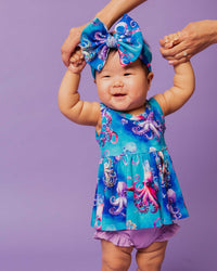Baby Kids Bamboo Pajamas — Tenta-cool Sleeveless Peplum Top & Bottoms Set — Image 1
