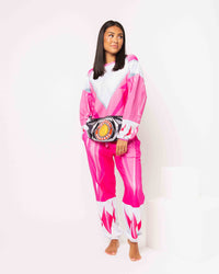 Baby Kids Bamboo Pajamas — Power Rangers Pink Ranger Adult Jogger Set — Image 1