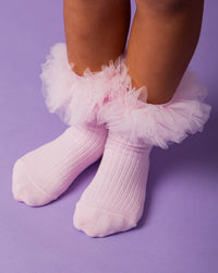 Baby Kids Bamboo Pajamas — Pinkberry Bamboo Tulle Socks — Image 1