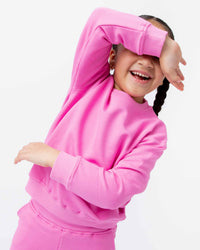 Baby Kids Bamboo Pajamas — Pinky Promise Crew Neck Sweatshirt — Image 1
