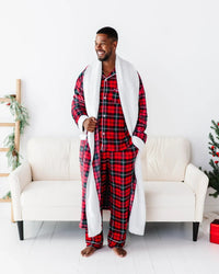 Baby Kids Bamboo Pajamas — You Plaid Me At Hello Adult Plush Robe — Image 1