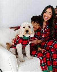 Baby Kids Bamboo Pajamas — You Plaid Me At Hello Dog Sweater — Image 1