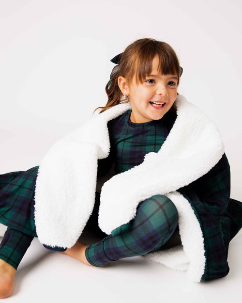 Baby Kids Bamboo Pajamas — Plaid Tidings Long Sleeve Pajama Set — Image 9