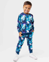 Baby Kids Bamboo Pajamas — Polar Opposites Jogger Set — Image 1