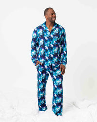 Baby Kids Bamboo Pajamas — Polar Opposites Men's Collar Shirt & Pants Set — Image 1