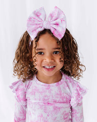 Baby Kids Bamboo Pajamas — Princess Behavior Biggie Bow — Image 1