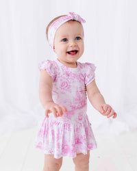 Baby Kids Bamboo Pajamas — Princess Behavior Ruffle Dress — Image 1