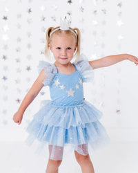 Baby Kids Bamboo Pajamas — Starlight Princess Tulle Dress & Crown — Image 1