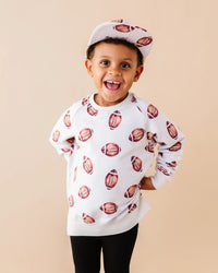 Baby Kids Bamboo Pajamas — Punt Intended Crew Neck Sweatshirt — Image 1