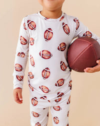 Baby Kids Bamboo Pajamas — Punt Intended Two-Piece Pajama Set — Image 1