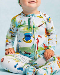 Baby Kids Bamboo Pajamas — Harry Potter™ Quidditch Cup Convertible Romper — Image 1