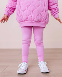 Baby Kids Bamboo Pajamas — Candy Pink Bamboo Leggings — Image 1