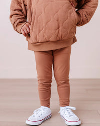 Baby Kids Bamboo Pajamas — Toffee Bamboo Leggings — Image 1
