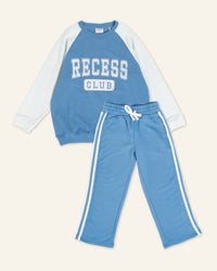 Baby Kids Bamboo Pajamas — Recess Club T-Shirt & Fleece Pants Bundle — Image 1