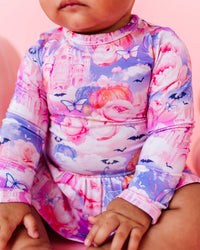 Baby Kids Bamboo Pajamas — Romeo and Ghouliet Ruffle Dress — Image 1