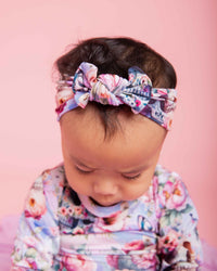 Baby Kids Bamboo Pajamas — Rose From The Dead Headwrap — Image 1