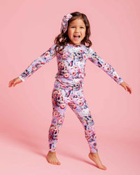 Baby Kids Bamboo Pajamas — Rose From The Dead Long Sleeve Pajama Set — Image 1