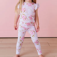 Baby Kids Bamboo Pajamas — Rosey Moments Two-Piece Pajama Set — Image 1
