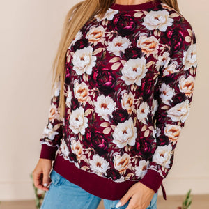 Baby Kids Bamboo Pajamas — Ruffle Your Petals Women's Crew Neck Sweatshirt — Image 1