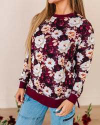 Baby Kids Bamboo Pajamas — Ruffle Your Petals Women's Crew Neck Sweatshirt — Image 1