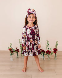 Baby Kids Bamboo Pajamas — Ruffle Your Petals Girls Dress & Shorts Set — Image 1