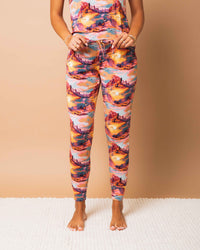 Baby Kids Bamboo Pajamas — Saddle Up Sunset Women's Pants — Image 1