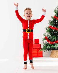 Baby Kids Bamboo Pajamas — Santa Bamboo Pajama Set — Image 1