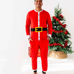 Baby Kids Bamboo Pajamas — Santa Bamboo Men's Pajama Set — Image 1