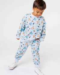 Baby Kids Bamboo Pajamas — Say It Ain't Snow Relaxed Fit Jogger Set — Image 1
