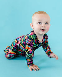 Baby Kids Bamboo Pajamas — Sea You Later Footie — Image 1